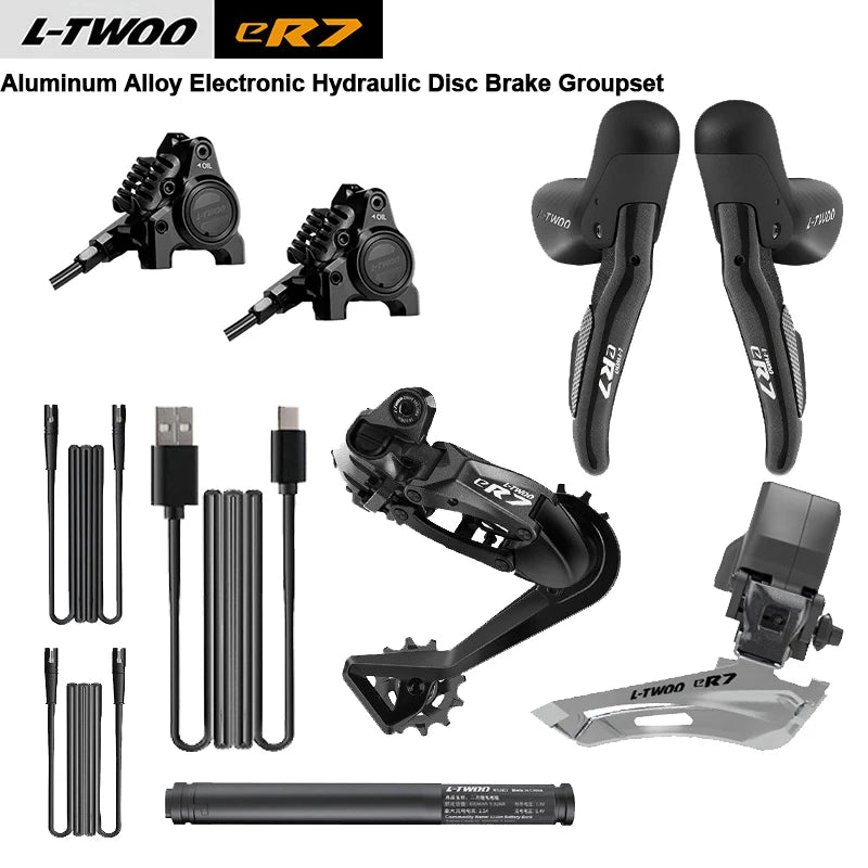 LTWOO eR7 Electronic Groupset Road Bike 2x12 2x11 Wireless Control Aluminum Alloy Shifters Hydraulic Disc Brake Derailleur Kit