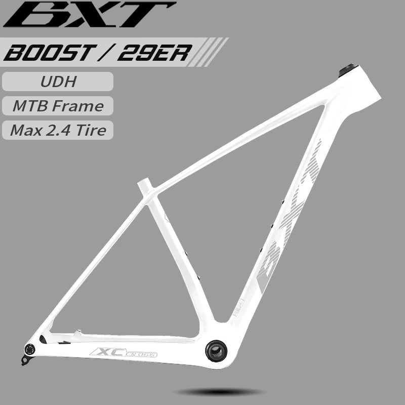 BXT T1000 Carbon MTB Bike Frame 29er UDH Hanger 12x148mm Boost Full Internal Routing BSA T47 Hardtail Mountain Frame Hot Sale