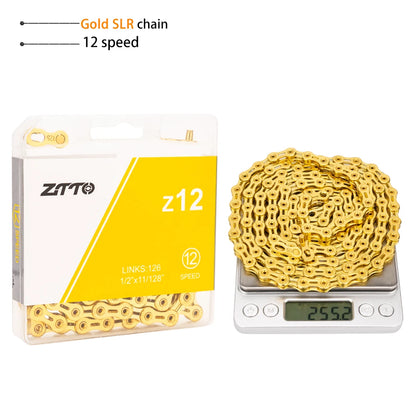 ZTTO 12 Speed Chain Mountain Road Bike Current 12v MTB Missing Link Bicycle 12S Power Lock High Quality 126 Links For K7 System