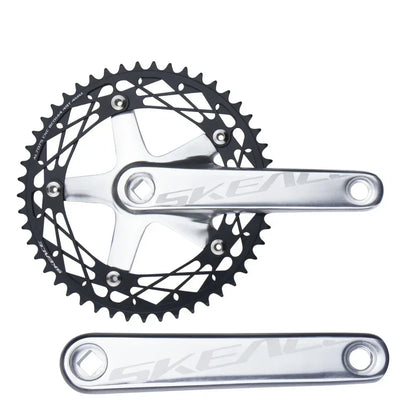SKEACE Track cycling Crankset 144BCD Square Hole Crank Aluminum Alloy Single Speed Crank Chainwheel 165mm 48/49T Crankset