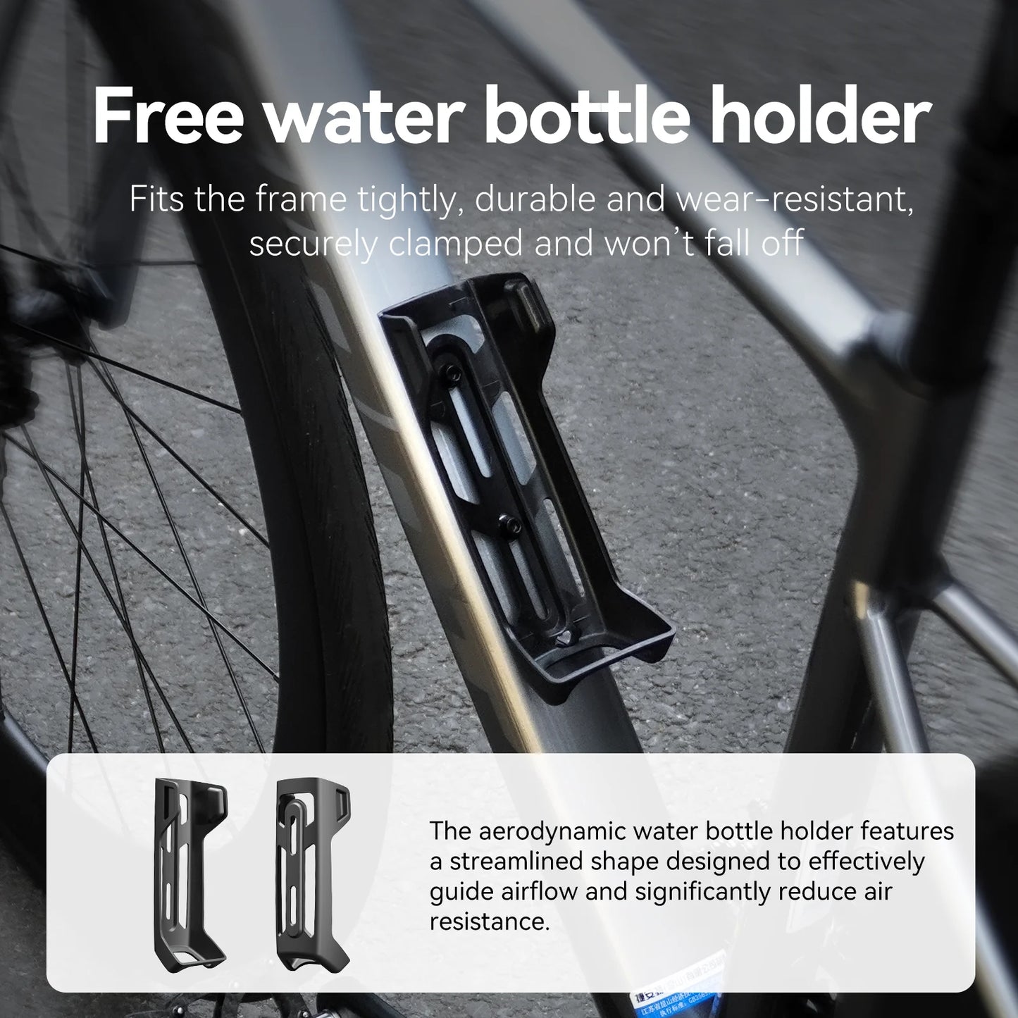 CYCLAMI Bicycle 650ml Aerodynamic Water Bottle Bracket Set Bike Water Bottle MTB Road Frame Down Tube Riding Water Kettle