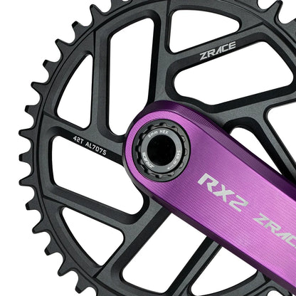 ZRACE RX2 Gravel / Road Crankset, High-precision CNC Machining, Ultra-strong Alloy Shaft, 165/170, 53-39/52-36/50-34/40/42/44T