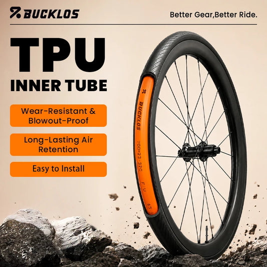BUCKLOS Gravel Road Bike Inner Tube 700C Bicycle TPU 700x23/32C