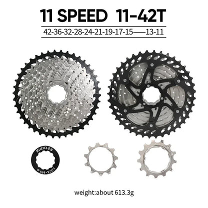 BUCKLOS Bicycle Flywheel 8/9/10/11/12 Speed Bike Cassette 36T/40T/42T/46T/50T/52T MTB Road Bike Freewheel for SHIMANO HG K7 Part
