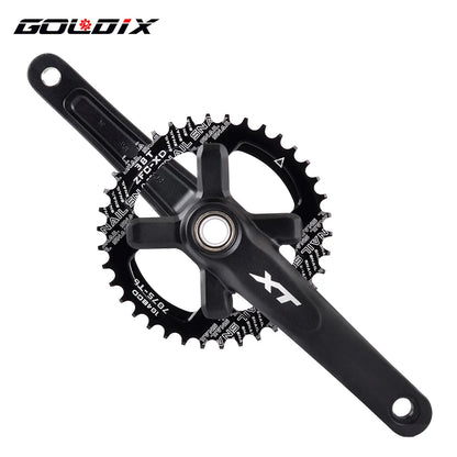XT Bicycle Crankset 104BCD MTB Bike Crank Chainring Bike 170mm 175mm Black Round Oval 32T 34T 36T 38T Aluminum Alloy with Bottom