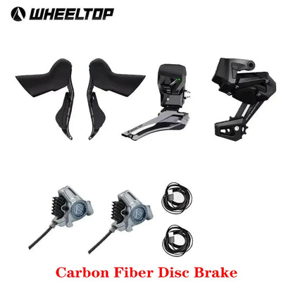WHEELTOP EDS TX Wireless Electronic Groupset Road Bike Carbon Compatible with Rim Disc Brake Shifters Front Rear Derailleur