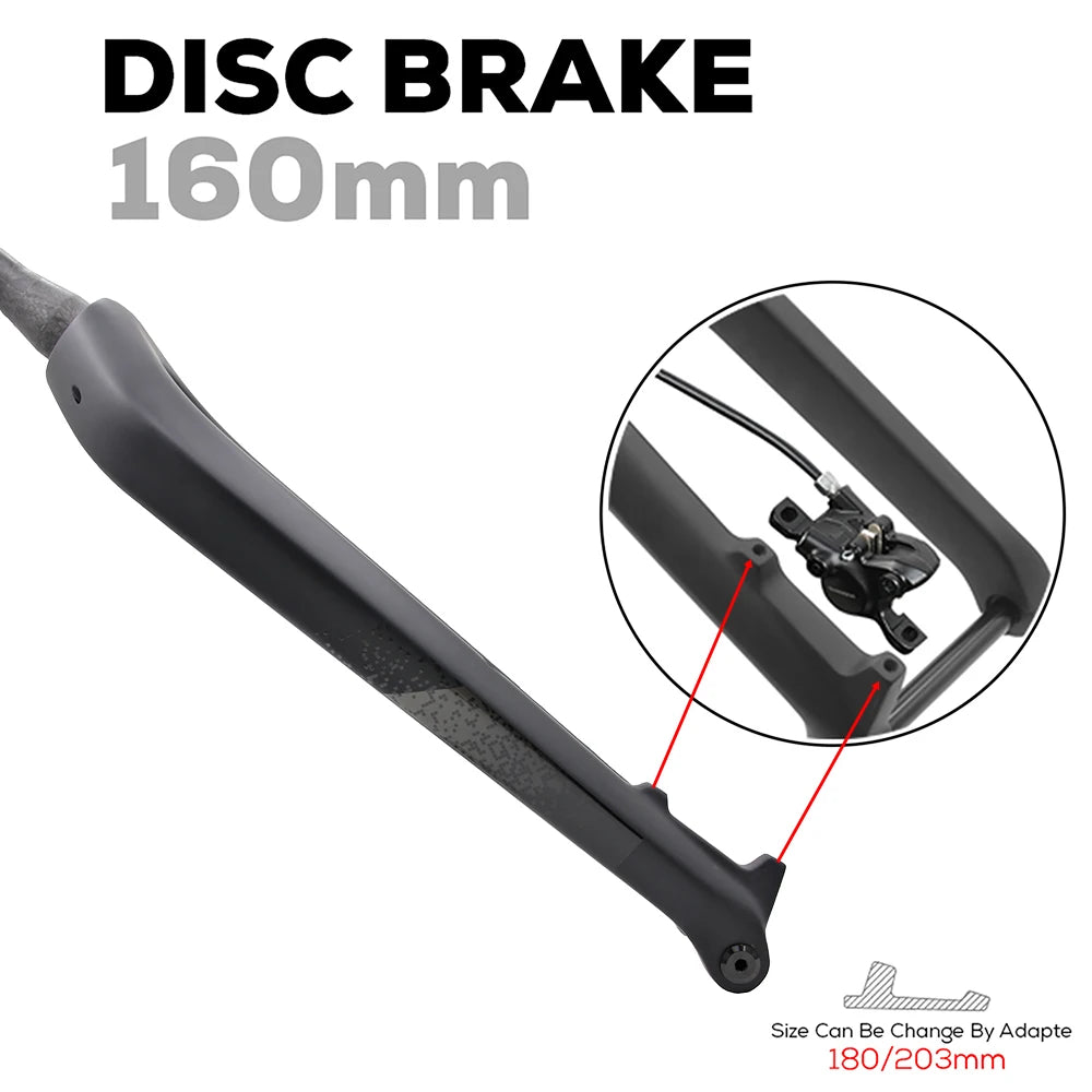 MTB Thru Axle 15*110mm Boost Fork,Full Carbon Bike Straight Or Tapared Rigid Bicycle Front Fork,26"/27.5"/29" ,Disc Brake
