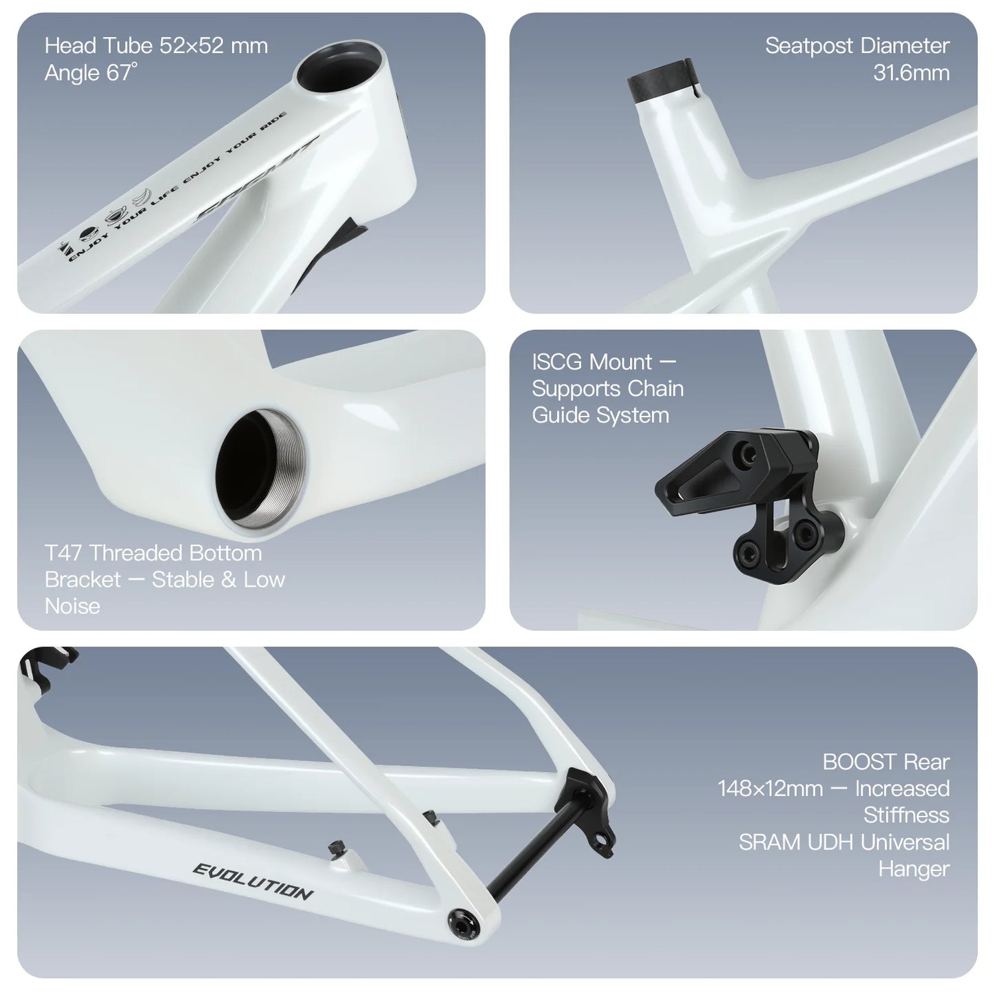 SAGMIT T700 Carbon Mountain Bike Frame 29er Full Internal Routing Boost 12x148mm Hardtail UDH MTB Carbon Frame Disc Brake