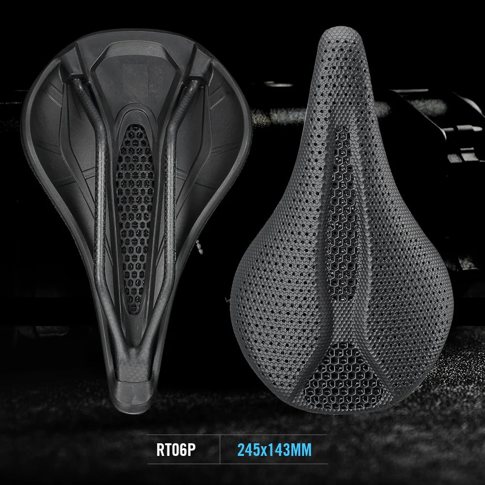 RYET Carbon 3D Printed Saddle 145/155MM 190g 7*9 Bike Seating For Men Women Triathlon Road MTB Mountain Gravel Cycling Parts