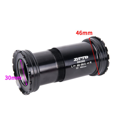 ZTTO BB386 Ceramic Threaded Lock Bottom Bracket 24mm 29mm 30mm for 386 46mm Frame to 24 29 DUB 30 Crank axle