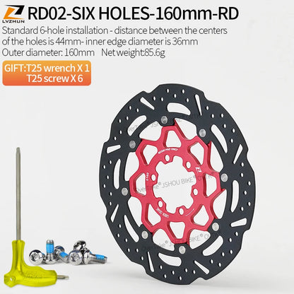 LVZHUN bike carbon-ceramic brake discs 140/160/180/203mm  Ultra-light  High-temperature resistant for Shimano bike parts