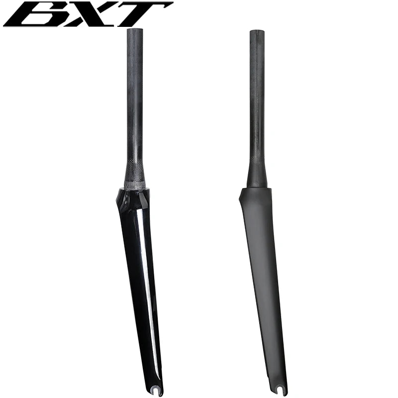 BXT Full Carbon Road Bike Fork,700C V Brake Fork, QR 100x9mm, Tapered Tube 39.8mm, fit BXT-045 Track frame