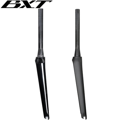 BXT Full Carbon Road Bike Fork,700C V Brake Fork, QR 100x9mm, Tapered Tube 39.8mm, fit BXT-045 Track frame