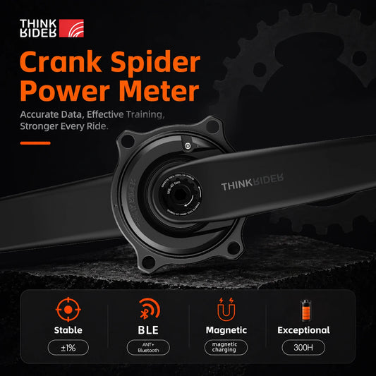 THINKRIDER PP5 Bike Carbon Fiber Spider Power Meter Crankset