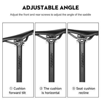 TOSEEK ZF-One Carbon Seatpost 27.2/30.8/31.6mm Matte Black MTB/Road Bike Seat Post Length 280mm Seat Tube Bicycle Parts
