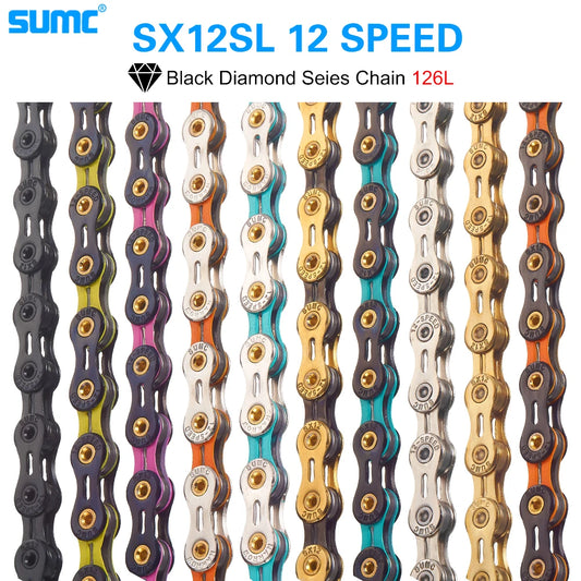 Bicycle Chain SUMC 12Speed Diamond Color Bike MTB Mountain Road