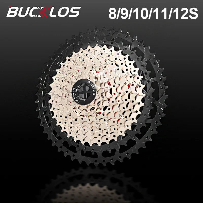BUCKLOS Bicycle Flywheel 8/9/10/11/12 Speed Bike Cassette 36T/40T/42T/46T/50T/52T MTB Road Bike Freewheel for SHIMANO HG K7 Part