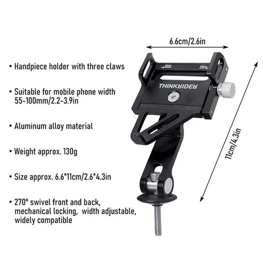ThinkRider MTB Phone Mount Stand Bicycle Holder 270° Rotatable