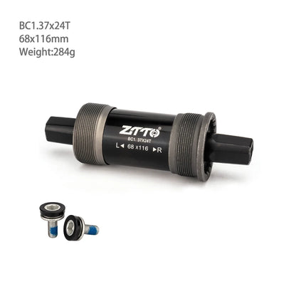 ZTTO Bicycle BSA 68x103mm 107mm 110.5mm 113mm 116mm Square Tapered Threaded Bottom Brackets For Axis Quare Hole Square Crankset