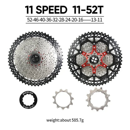 BUCKLOS Bicycle Flywheel 8/9/10/11/12 Speed Bike Cassette 36T/40T/42T/46T/50T/52T MTB Road Bike Freewheel for SHIMANO HG K7 Part