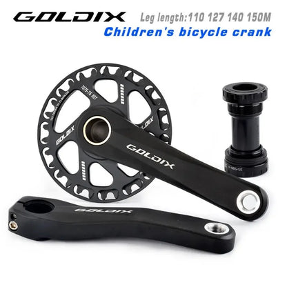 Ultralight Children's Bicycle Crank 110mm 127mm 140mm 150mm 155mm 160mm Crankset for Kid Support 7-12Speed Bike Accessories