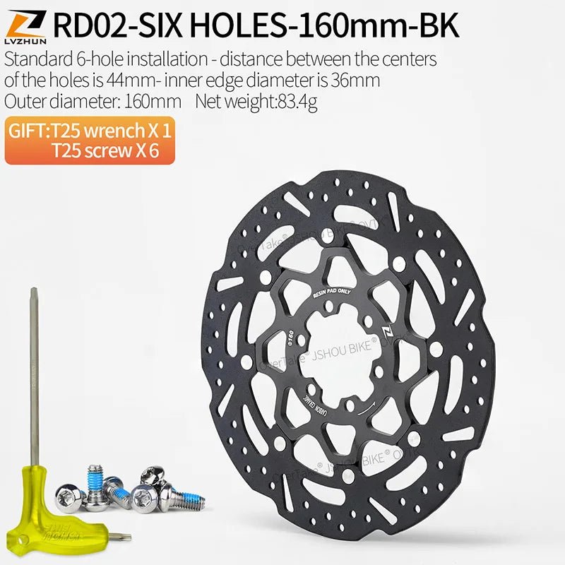 LVZHUN bike carbon-ceramic brake discs 140/160/180/203mm  Ultra-light  High-temperature resistant for Shimano bike parts