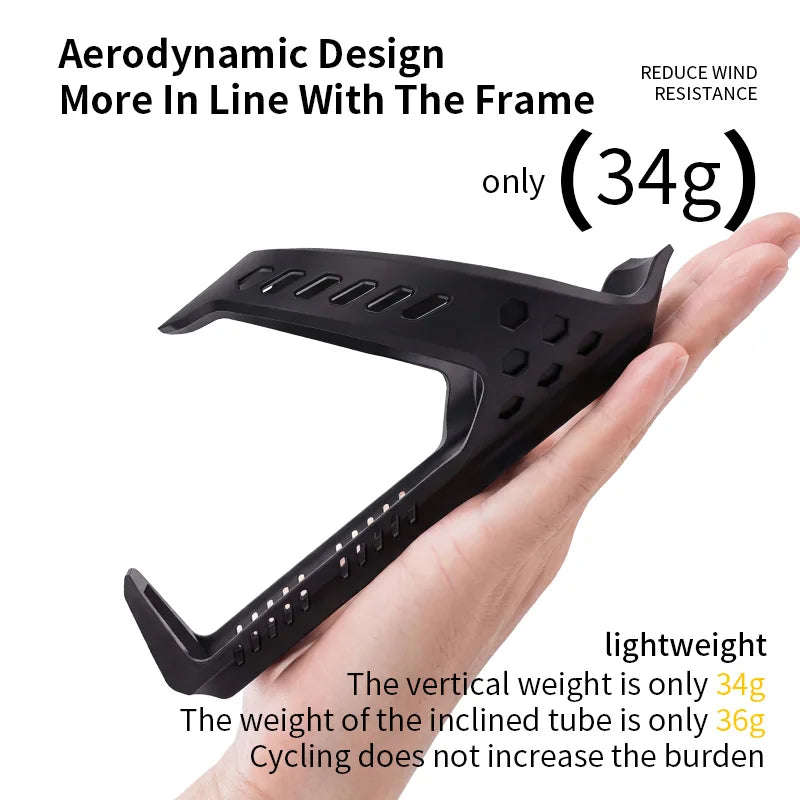 Bicycle Water Bottle Holder Pro Racing Aerodynamic Ultra Light Carbon Injection Durable Universal Fit Road Mountain Bike Parts