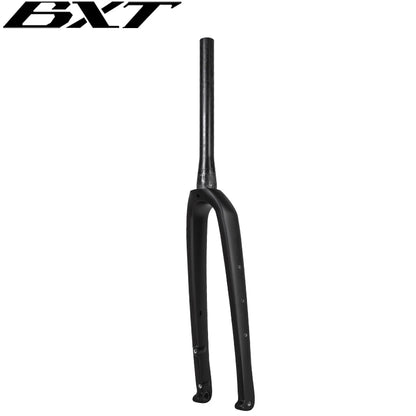 BXT 700C Carbon Gravel Fork, MTB/Road Carbon Bike Fork, 27.5er Thru Axle Disc Brake Road Bicycle fork, Int/Ext Cable Rigid Fork