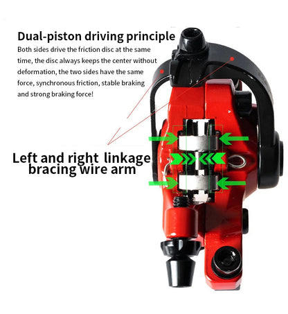 ZOOM DB680 Bicycle Brakes MTB Mechanical Disc Brake Set For MTB Electric Scooters Caliper With Rotor 160mm Winter Cycling Parts