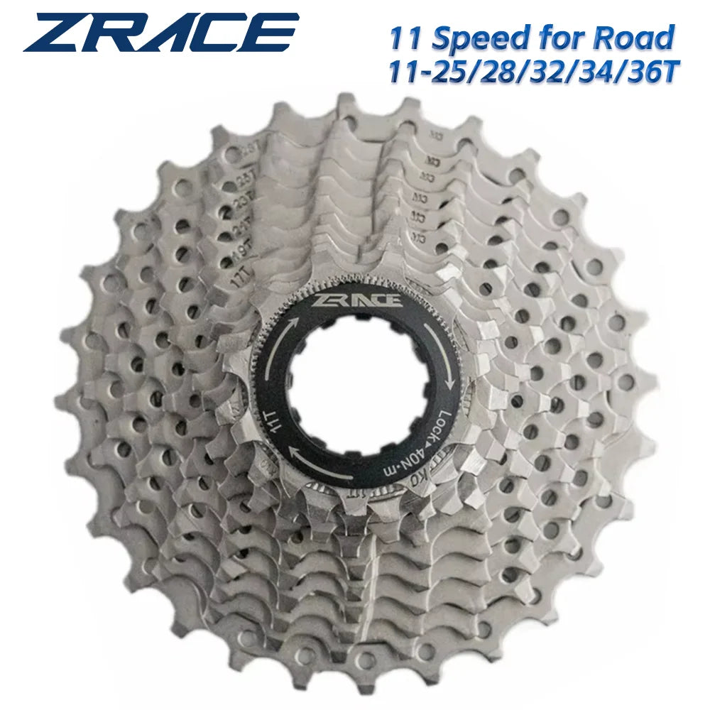 ZRACE Bicycle Cassette 11 Speed Road / MTB Bike Freewheel 11-25T / 28T / 32T / 34T / 36T, Compatible with Ultegra 105