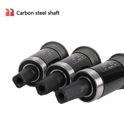 Mountain Bike Square Hole Bottom Bracket 73mm 113/122.5/124.5/126mm BB73 Waterproof Sealed Bearings Carbon Steel Cycling