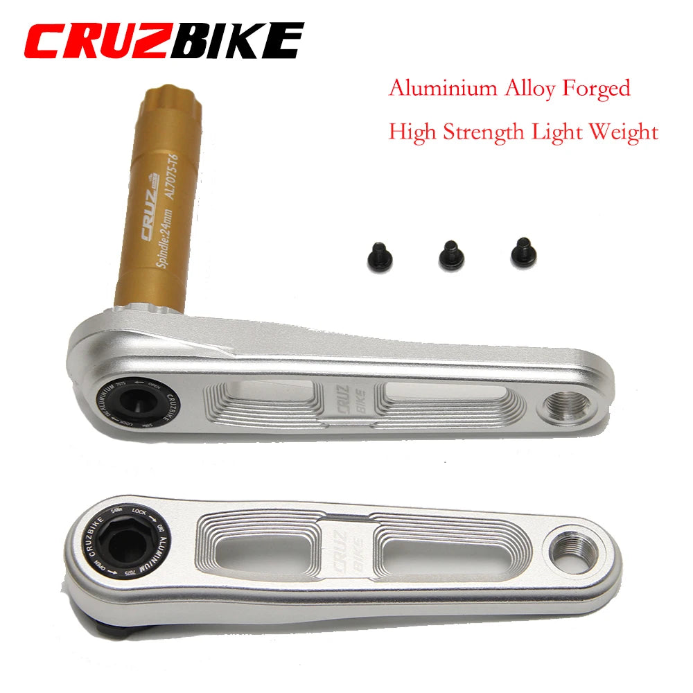 CRUZbike Children's Folding Bike Crankset Kid's Bicycle Hollow Tech Crank Ultralight 127/140/150mm Aluminum Alloy 7075 Axis