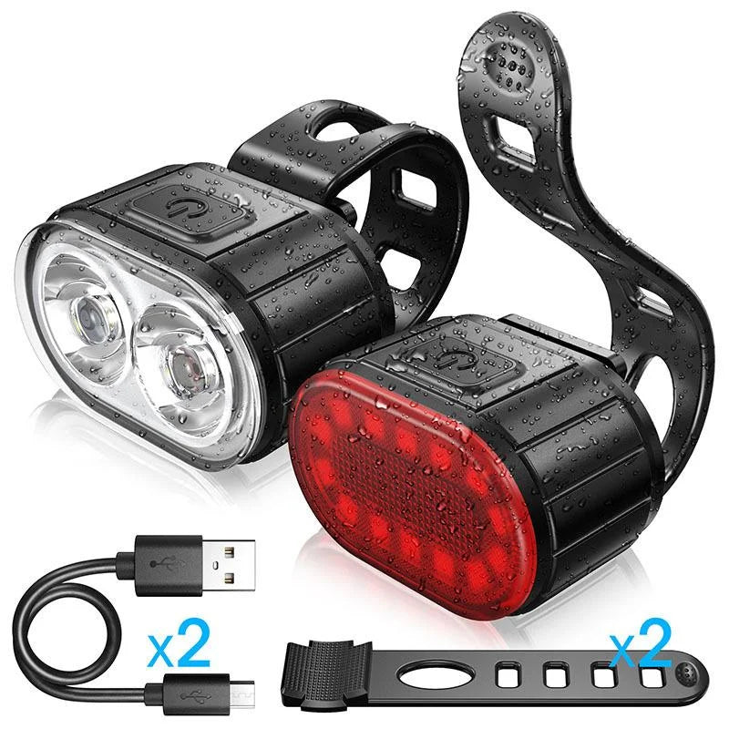 BUCKLOS Bike Lighting Front and Rear Lights Bicycle Lamp Led