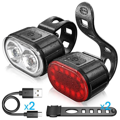 BUCKLOS Bike Lighting Front and Rear Lights Bicycle Lamp Led