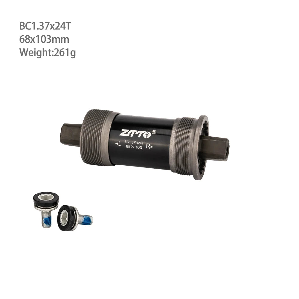 ZTTO Bicycle BSA 68x103mm 107mm 110.5mm 113mm 116mm Square Tapered Threaded Bottom Brackets For Axis Quare Hole Square Crankset