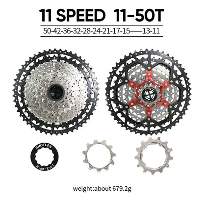 BUCKLOS Bicycle Flywheel 8/9/10/11/12 Speed Bike Cassette 36T/40T/42T/46T/50T/52T MTB Road Bike Freewheel for SHIMANO HG K7 Part