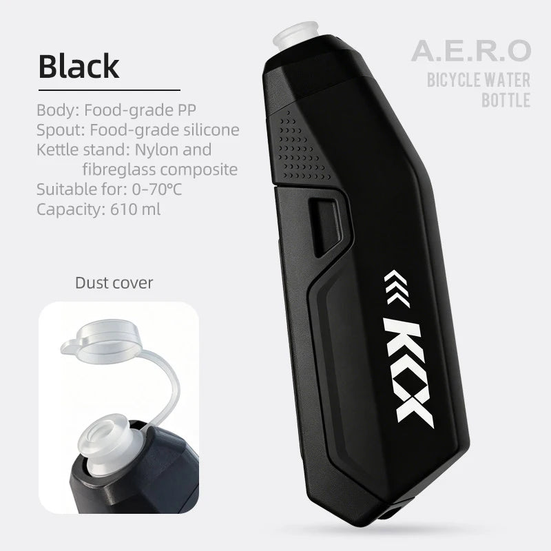New KKX Bicycle Aerodynamic Water Bottle Bracket Set 610ml Bike Water Bottle MTB Road Bike Frame Down Tube Riding Water Kettle