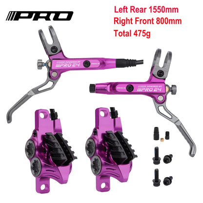 IIIPRO E4 Brake Ultralight 4 Piston Bicycle Hydraulic Brake 800/1550mm MTB Brake Cooling Oil Pressure AM DH Road Bike Disc Brake