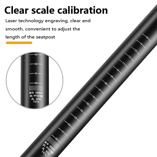 Ultralight Bike Seat Post Mtb Road Saddlle Seatpost 27.2 30.9 31.6mm*350mm Bicycle Seat Tube Adjustable Aluminium Sand Blast Rod