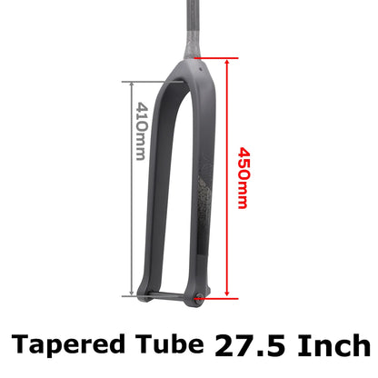 MTB Thru Axle 15*110mm Boost Fork,Full Carbon Bike Straight Or Tapared Rigid Bicycle Front Fork,26"/27.5"/29" ,Disc Brake