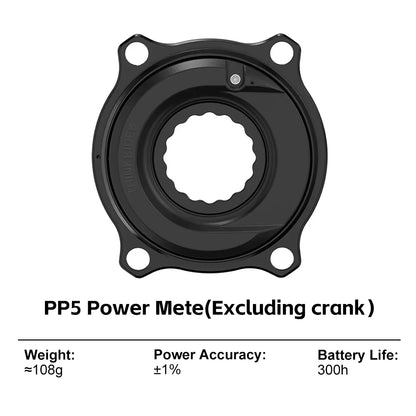 THINKRIDER PP5 Bike Carbon Fiber Spider Power Meter Crankset 24MM 160-175mm ANT+ BLE for  Road Bike