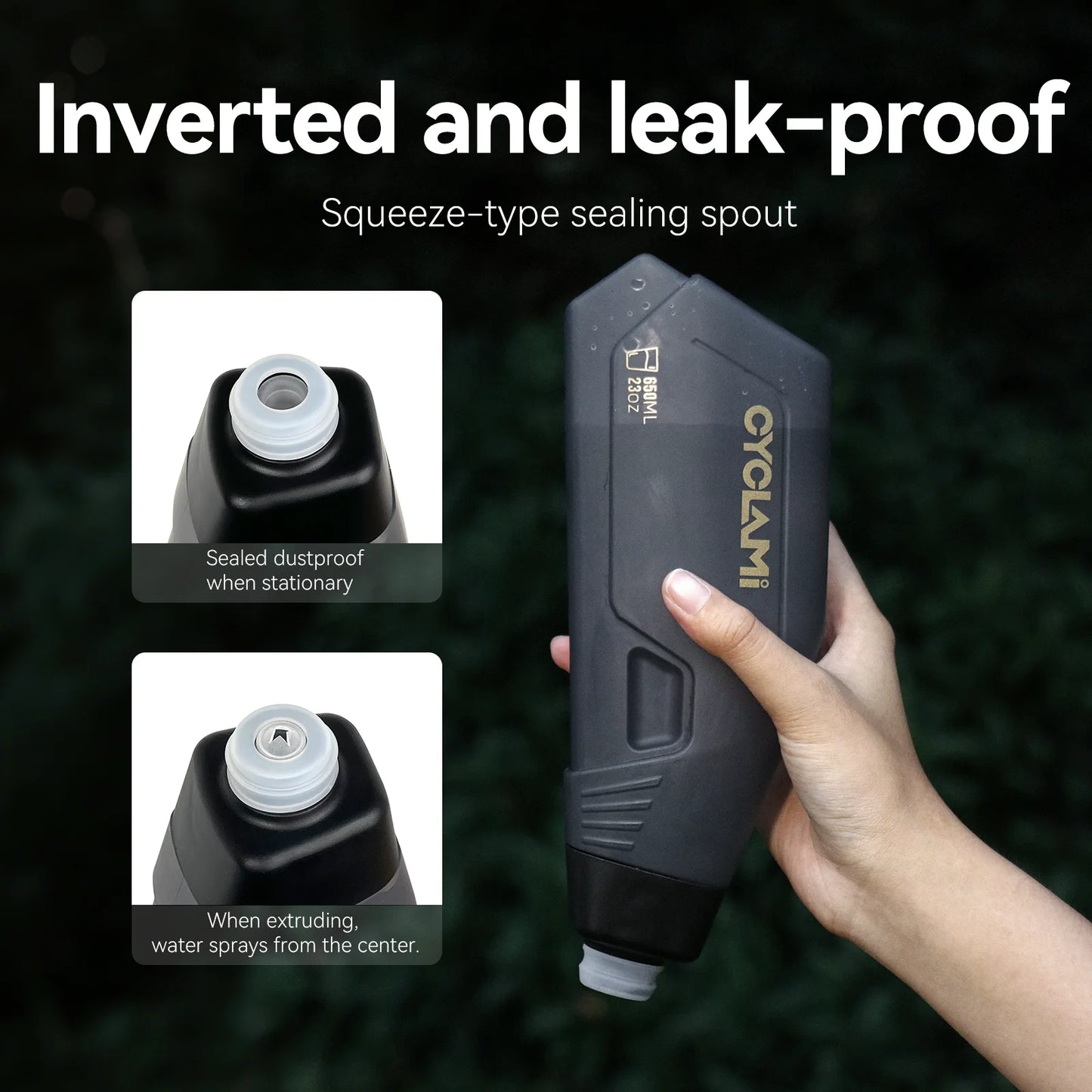 CYCLAMI Bicycle 650ml Aerodynamic Water Bottle Bracket Set Bike Water Bottle MTB Road Frame Down Tube Riding Water Kettle