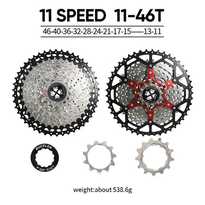 BUCKLOS Bicycle Flywheel 8/9/10/11/12 Speed Bike Cassette 36T/40T/42T/46T/50T/52T MTB Road Bike Freewheel for SHIMANO HG K7 Part