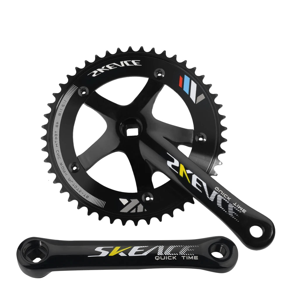 SKEACE 48T Bicycle Crankset Fixed Gear Chain Wheel BCD 144mm Spindle 110mm Racing Bike Crank Single Speed Chainring BMX Part