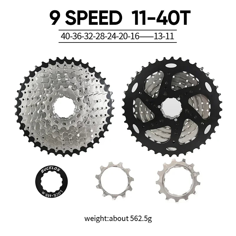 BUCKLOS Bicycle Flywheel 8/9/10/11/12 Speed Bike Cassette 36T/40T/42T/46T/50T/52T MTB Road Bike Freewheel for SHIMANO HG K7 Part