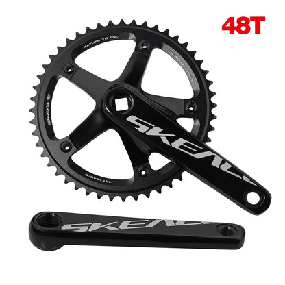 SKEACE 48T/49T Aluminum Alloy Bicycle Crank Set 144BCD Single Speed Crank Chain Wheel 165mm Crank Road Fix Gear Track Bicycle