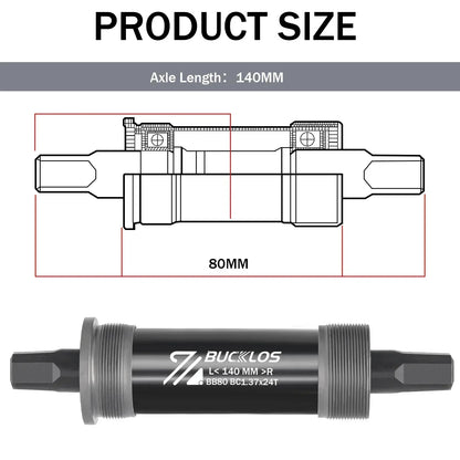 BUCKLOS Bike Bottom Bracket Square Hole Road Mountain Bike E-Bike Crank BB BB68 BB80 BB90 BB100 BB110 BB120 MTB Crankset Parts