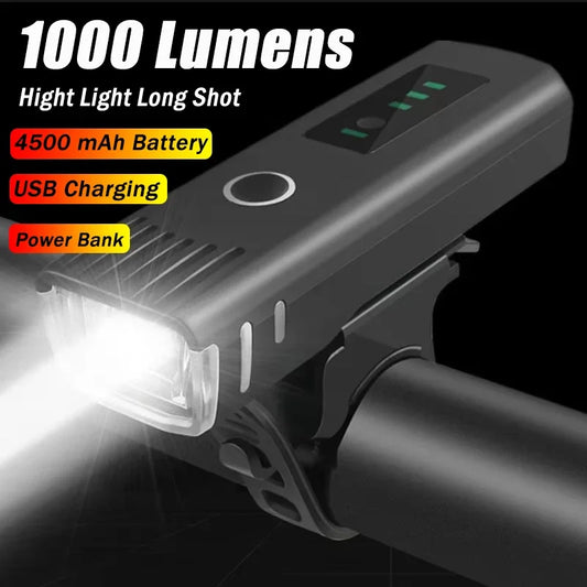 1000LM Bicycle Front Light Bright Bike Led Flashlight Lantern