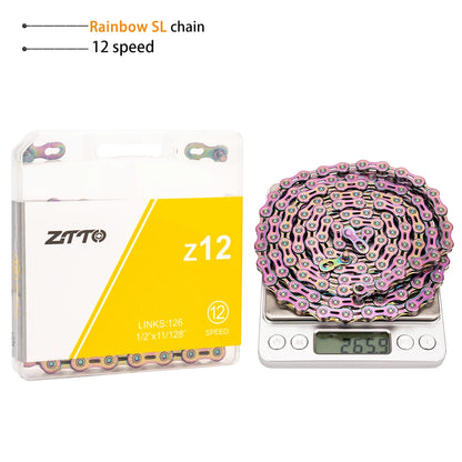 ZTTO 12 Speed Chain Mountain Road Bike Current 12v MTB Missing Link Bicycle 12S Power Lock High Quality 126 Links For K7 System