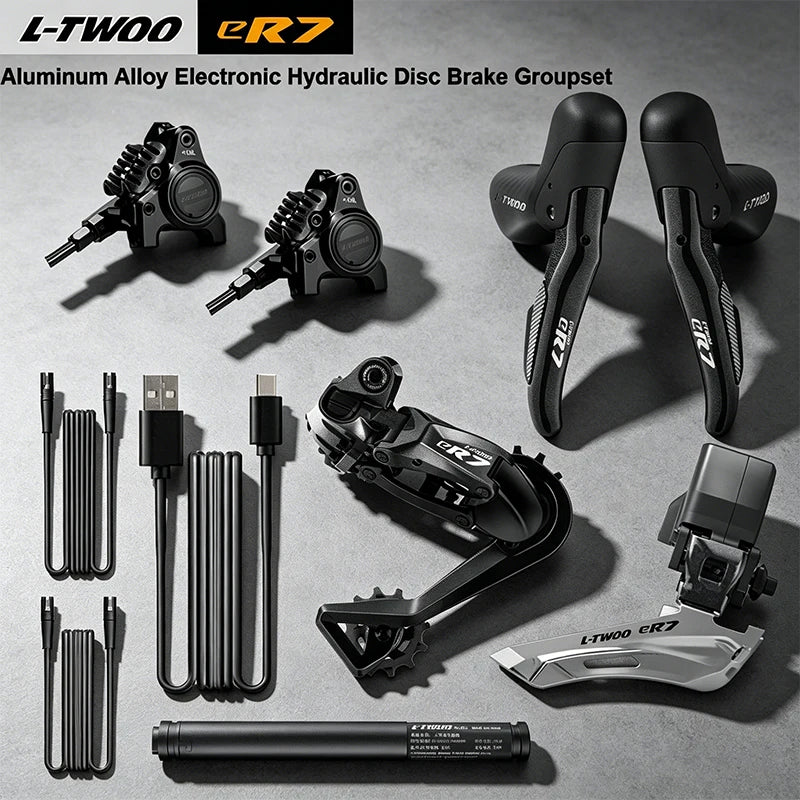LTWOO eR7 Electronic Groupset Road Bike 2x12 2x11 Wireless Control Aluminum Alloy Shifters Hydraulic Disc Brake Derailleur Kit